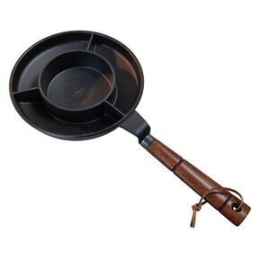 Nordic Ware Crepes n Things Pan Vintage MCM Aluminum Wood Handle with Recipes